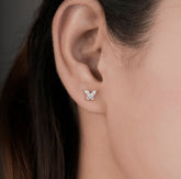 Butterfly diamond earrings